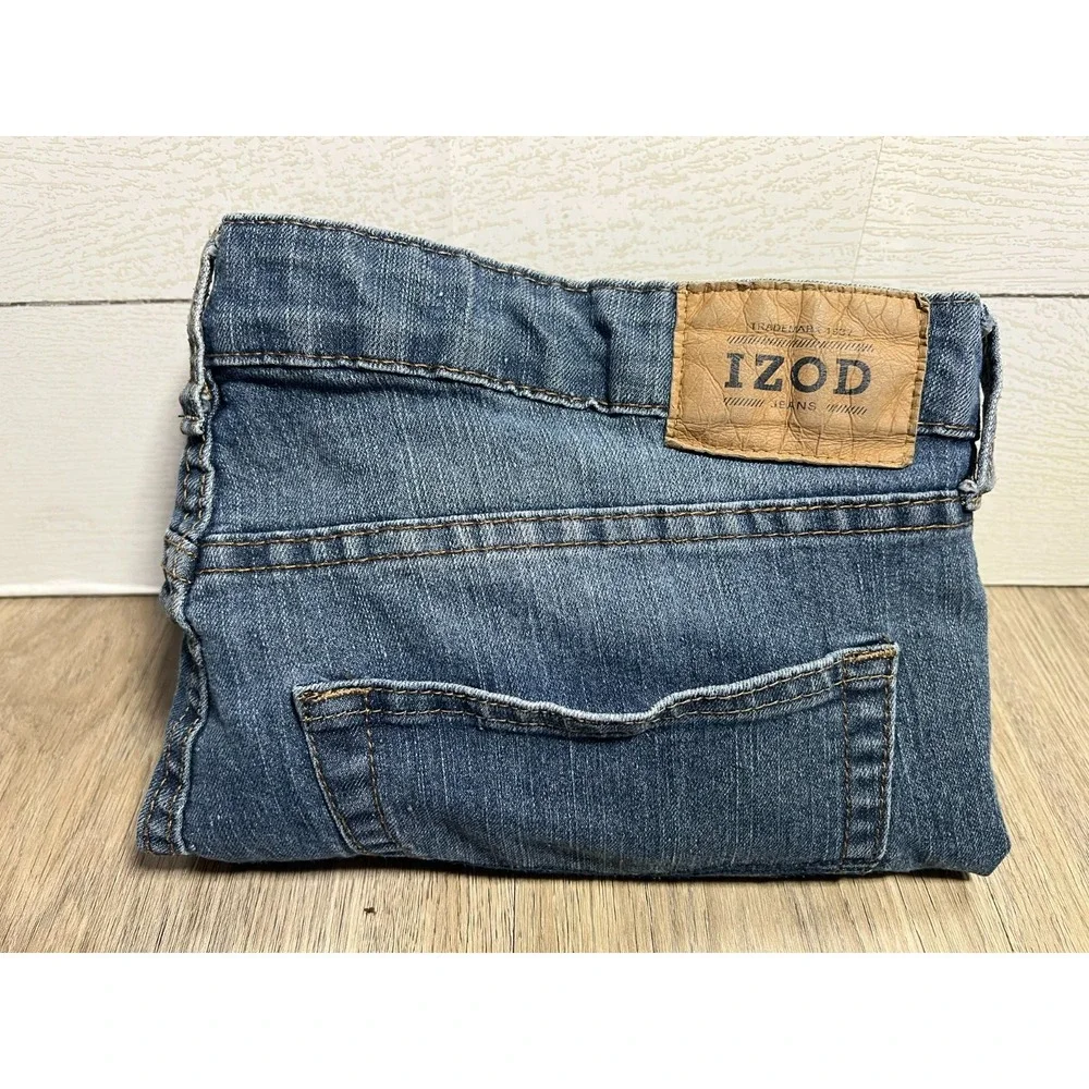 IZOD 36x30 (ACTUAL 38x26) HEMMED Slim Straight Fit Blue Denimn Jeans